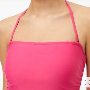 J.Crew Factory hot pink strapless suit